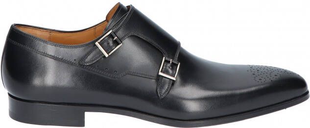 Magnanni 18724 Black Leather G-Wijdte Gespschoenen