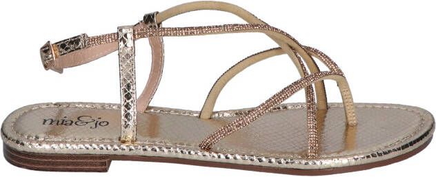 Mia&Jo Twiggy Gold Fiber With Stones Sandalen