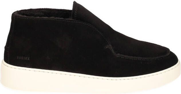 Nubikk Jiro Suo Fur Men Black Suede Instapschoenen