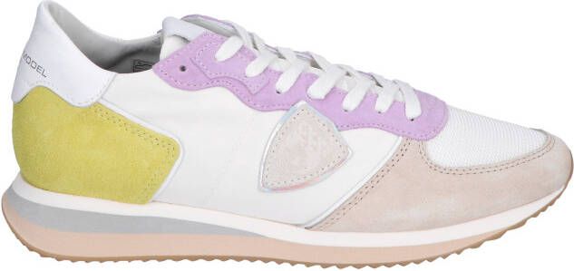 Philippe Model Tropez Women Mondial Pop Blanc Violet Lage sneakers