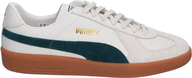 Puma Army Trainer Warm White Dark Green Sneakers