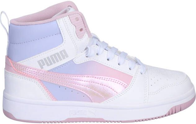 Puma Rebound V6 Mid Blurry Dreams White Mauve Cool Sneakers