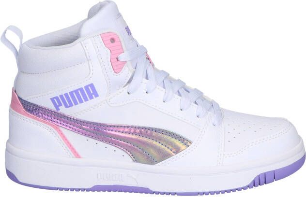 Puma Rebound V6 Mid Bouncy White Lavender Mauve Sneakers hoge-sneakers