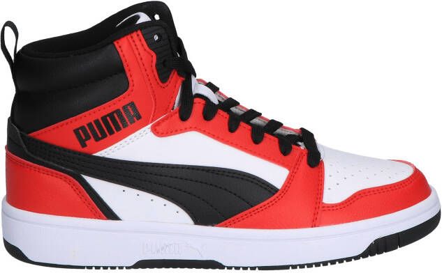 Puma Rebound V6 Mid Jr White Black All Time Sneakers