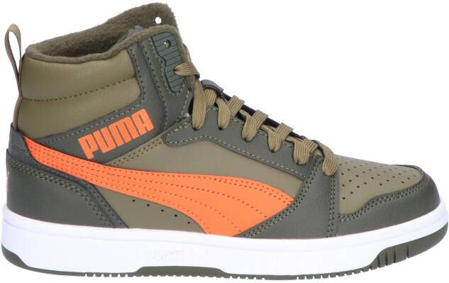 Puma Rebound V6 WTR Dark Olive Maple Syrup Sneakers hoge-sneakers