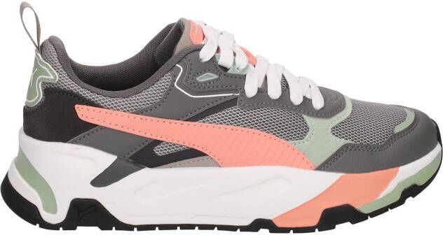 Puma Trinity Junior Concrete Grey Poppy Lage sneakers