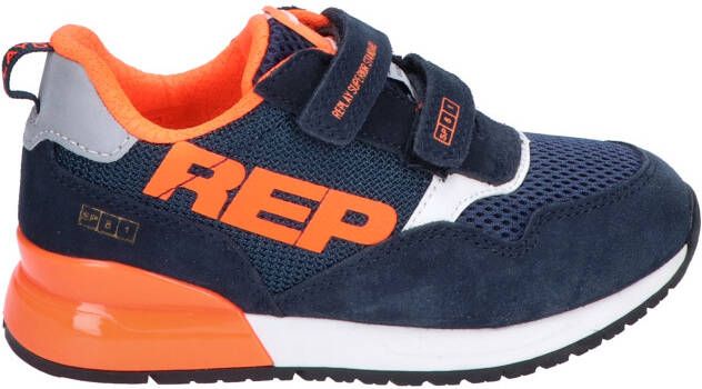 Replay Shoot Kid Navy White Orange Klittenbandschoenen