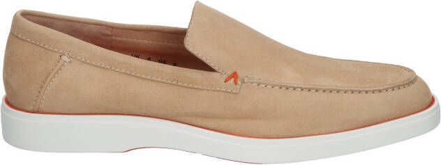 Santoni Suede Loafers Beige Instapschoenen