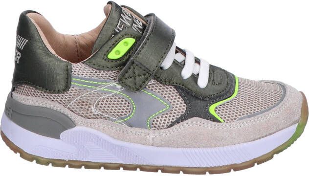 Shoesme ST23S006 Green Beige Veterschoenen