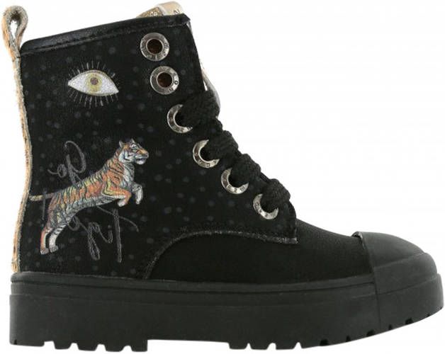 Shoesme SW21W006-A Black Tiger Biker boots