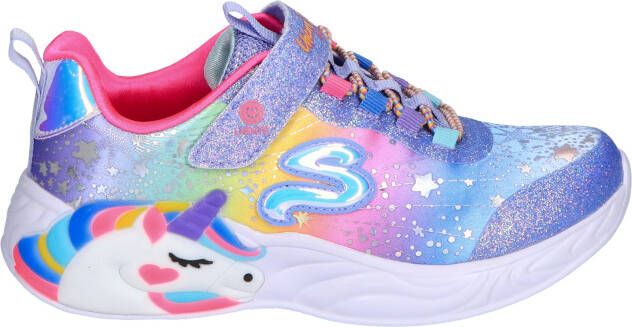 Skechers S-Lights Unicorn Dreams Blue Metallic Sneakers