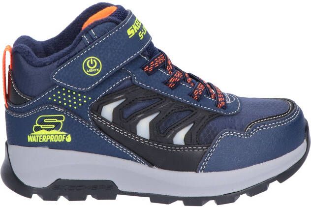 Skechers Storm Blazer Lights Waterproof Fleece Navy Black Sneakers