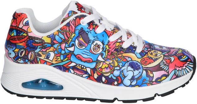 Skechers Uno Color Doodle Skech Air Multi Color Lage sneakers