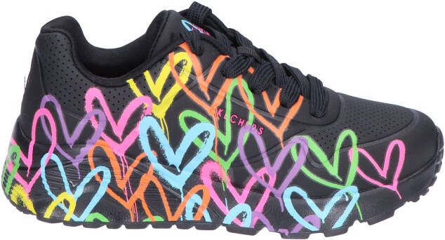 Skechers Uno Lite Spread The Love Black Multi Sneakers