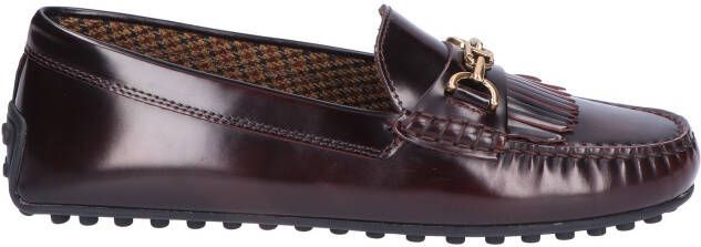 Tod's City Gommino Driving Shoe in Leather Bordeaux Instapschoenen