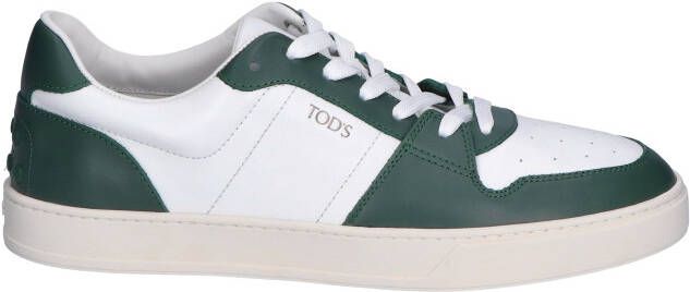 Tod's Sneakers in Leather White Green Lage sneakers