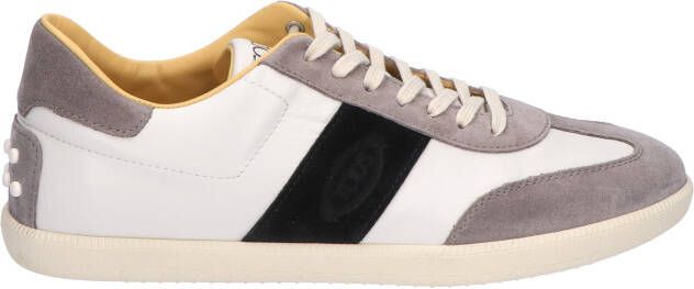 Tods Tabs Sneaker in Leather CF14 White Black Veterschoenen