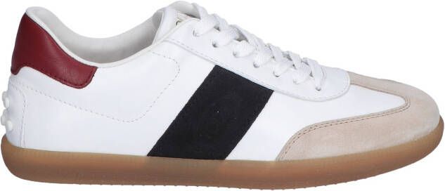 Tods Tabs Sneakers in Leather YYF8 White Black Sneakers