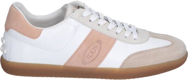 Tods Tabs Sneakers in Leather YYG0 White Brown Sneakers