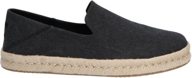 Toms Santiago Canvas Black Espadrilles