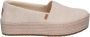 TOMS Valencia | Espadrilles met plateauzool Beige Textiel Espadrilles Dames - Thumbnail 3