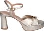 Unisa Onoa sandalette van leer met metallic finish - Thumbnail 6