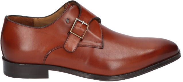 Van bommel Raffa 06.00 Dark Cognac H-Wijdte Gespschoenen