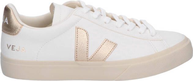 Veja Campo Women Leather White Gold Sneakers