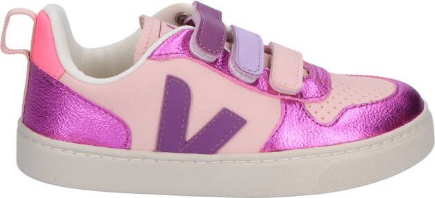 Veja V-10 Chromefree Leather Kids Multico Petale Sneakers