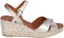 VIGUERA Espadrilles Dames Damesschoenen Leer Sleehak Hoogte 2032 Goud - Thumbnail 2