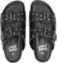 VINGINO Lizza leren slippers met studs zwart Meisjes Leer 36 - Thumbnail 4