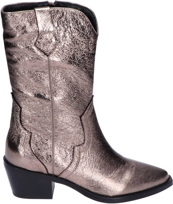 Vivian ray Veroni Pewter Metal Leather Boots