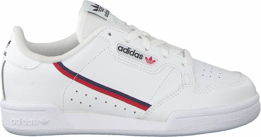 Adidas Originals Continental 80 J Sneaker Basketball Schoenen ftwr white scarlet collegiate navy maat: 36 2 3 beschikbare maaten:36 2 3