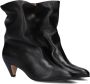 Anonymous Copenhagen Zwarte leren stiletto enkellaars Black Dames - Thumbnail 1