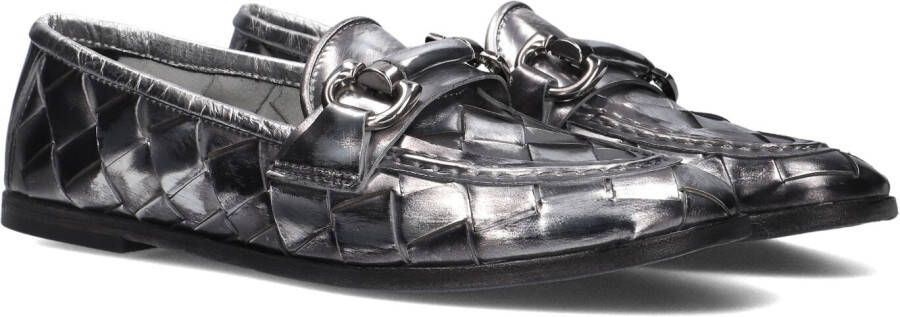 A.s.98 Zilveren Loafers met Gevlochten Detail Gray Dames