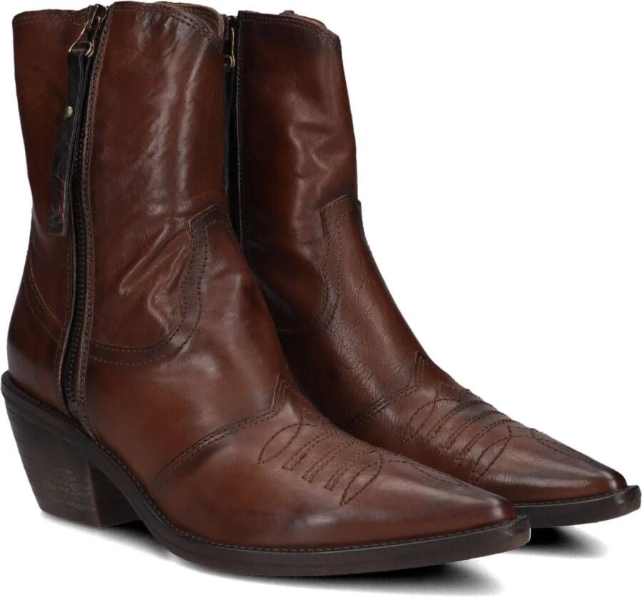 A.s.98 B84205 Enkellaarsjes Enkelboots met rits Dames Bruin