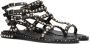 Ash Play Zwarte Leren Platte Sandalen Black Dames - Thumbnail 1