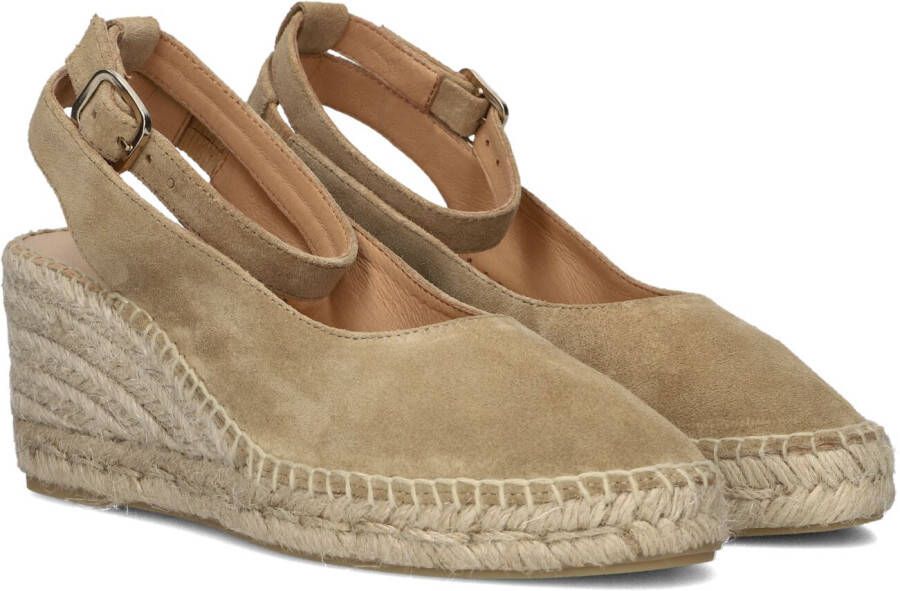 AYANA Espadrilles Dames Yu669 Maat: 38 Materiaal: Leer Kleur: Taupe