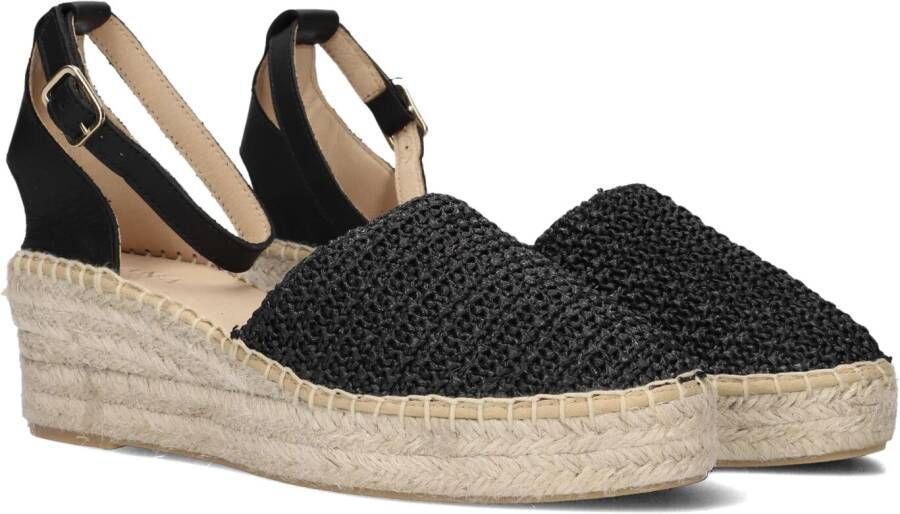 AYANA Espadrilles Dames Yu644 Maat: 36 Materiaal: Leer Kleur: Zwart