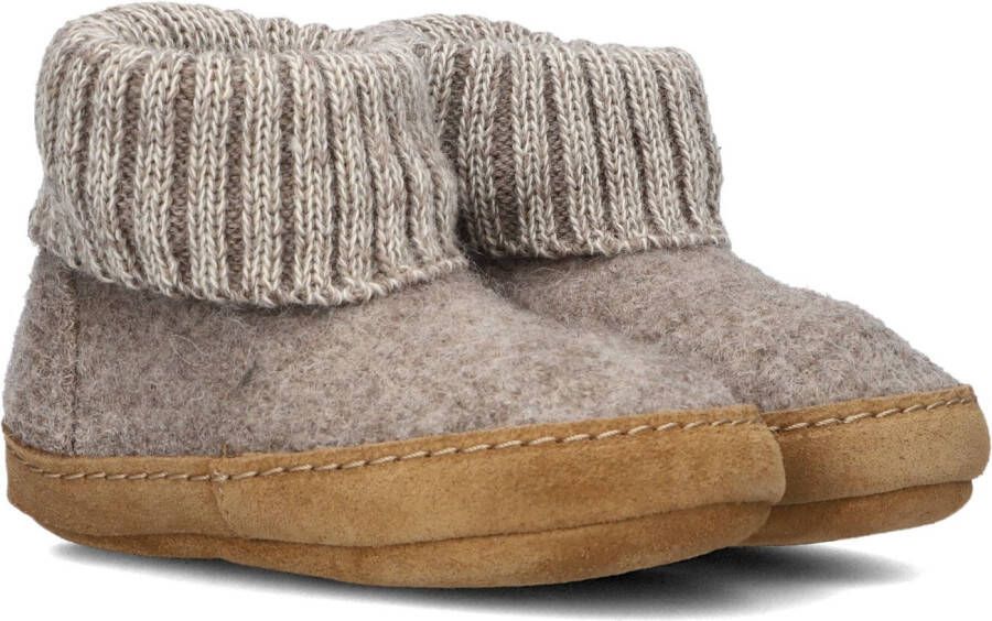 Bergstein Cozy Lux Sloffen Pantoffels voor dames heren en kinderen 100% Zuiver scheerwol Beige