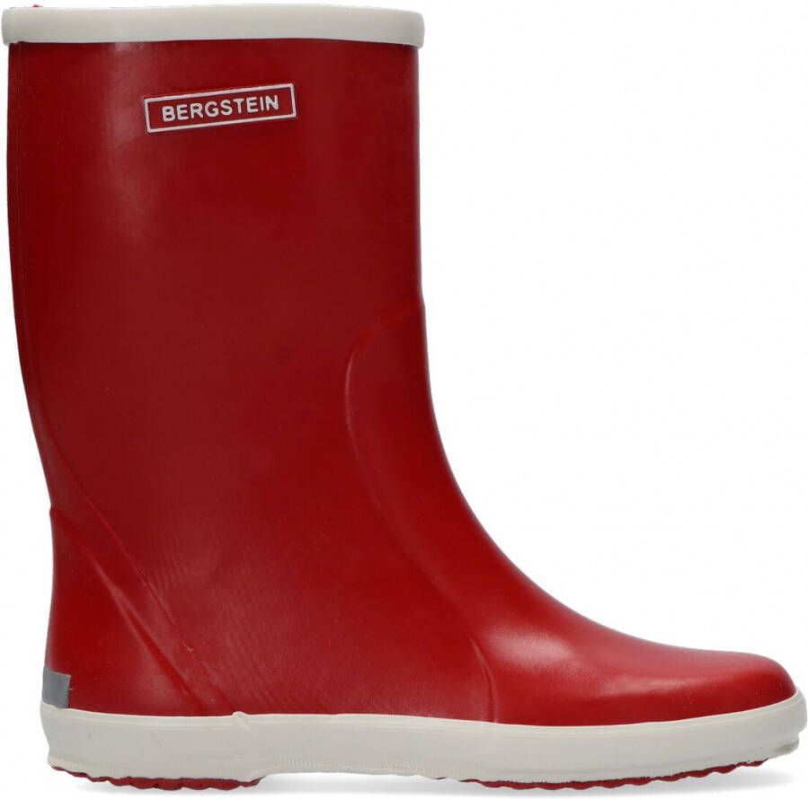 Bergstein regenlaarzen Rood wit Rubber Effen 23