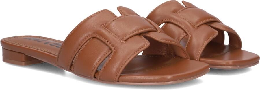 BIBI LOU Slippers Dames 760z10vk Maat: 38 Materiaal: Leer Kleur: Camel