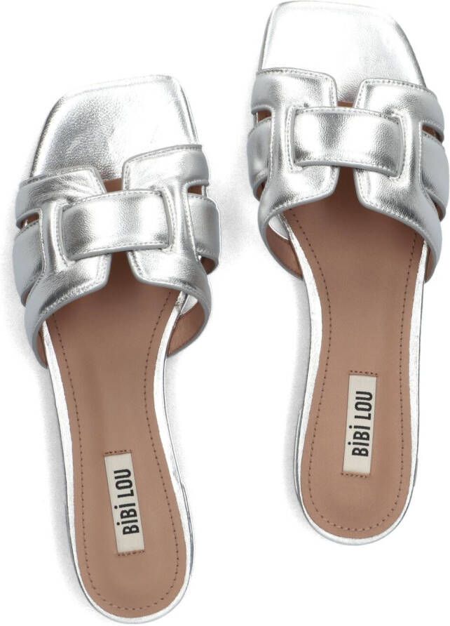 BIBI LOU Slippers Dames 760z10vk Maat: 36 Materiaal: Leer Kleur: Zilver