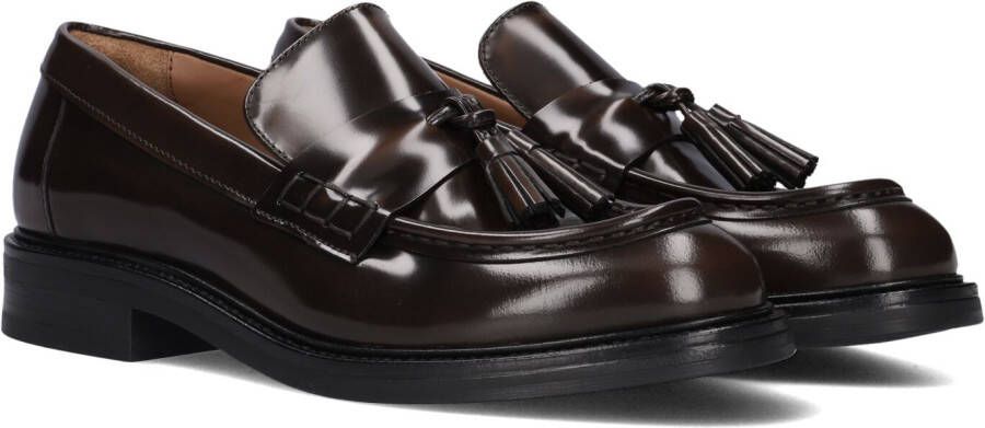 Billi Bi Bruine Leren Loafers met Franjes Brown Dames