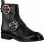 Billi Bi Zwarte Bikerboot met Gouden Details Black Dames - Thumbnail 1