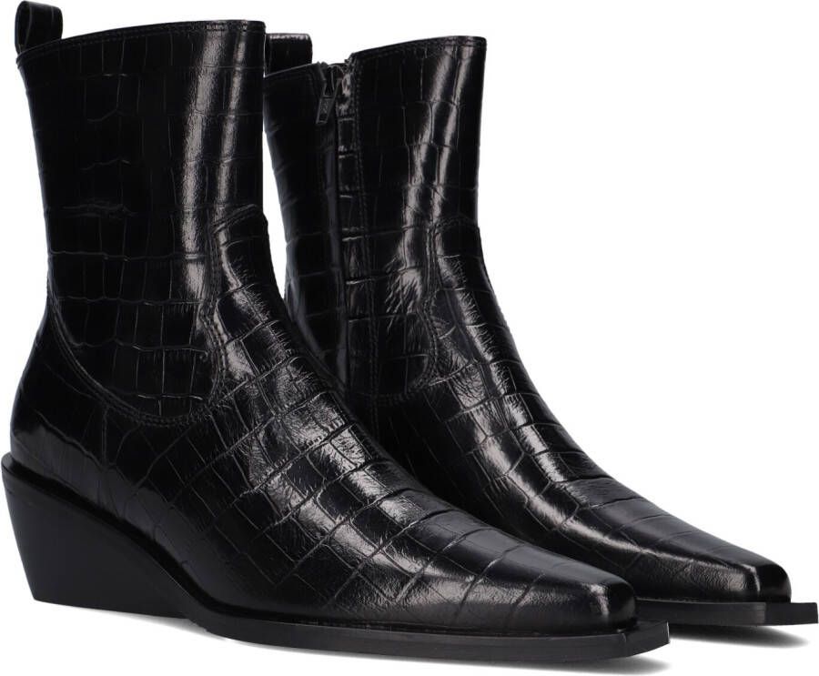 Billi Bi Zwarte enkellaarzen met city-western accenten Black Dames