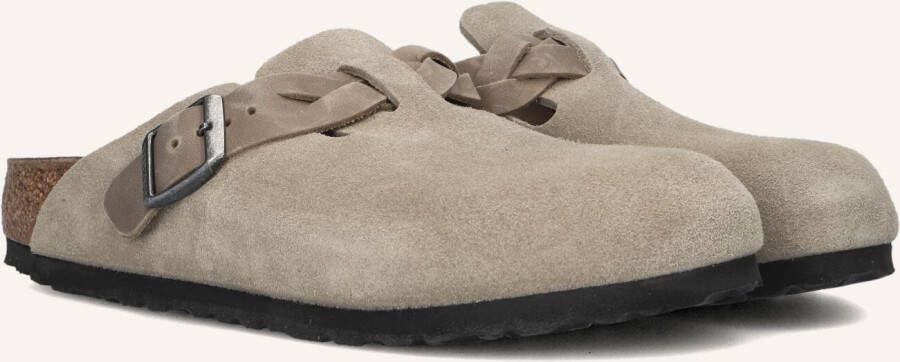 BIRKENSTOCK Instappers Boston Braided Maat: 35 Materiaal: Suède Kleur: Zand