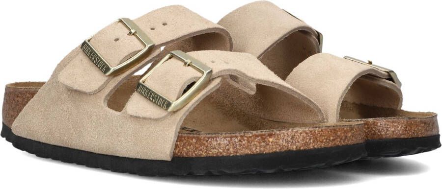 BIRKENSTOCK Slippers Dames Arizona Dames Maat: 43 Materiaal: Suède Kleur: Beige
