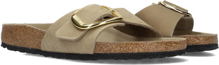 BIRKENSTOCK Slippers Dames Madrid Big Buckle Maat: 43 Materiaal: Suède Kleur: Beige