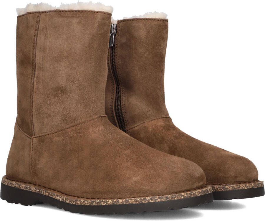 BIRKENSTOCK Vachtlaarzen Dames Uppsala Zip Shearling Maat: 37 Materiaal: Suède Kleur: Bruin